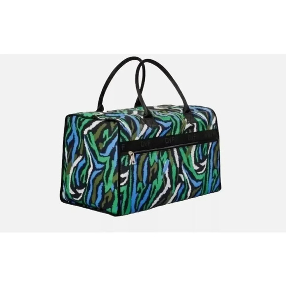Diane Von Furstenberg X Target Disco Zebra Green Weekender Bag new - Picture 1 of 10